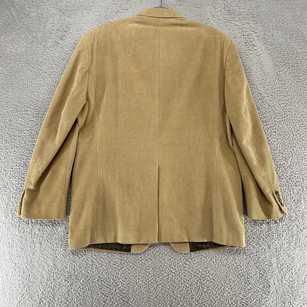 Lauren Ralph Lauren‎ Blazer Mens 44R Beige Corduroy Two Button Sport Coat 80s